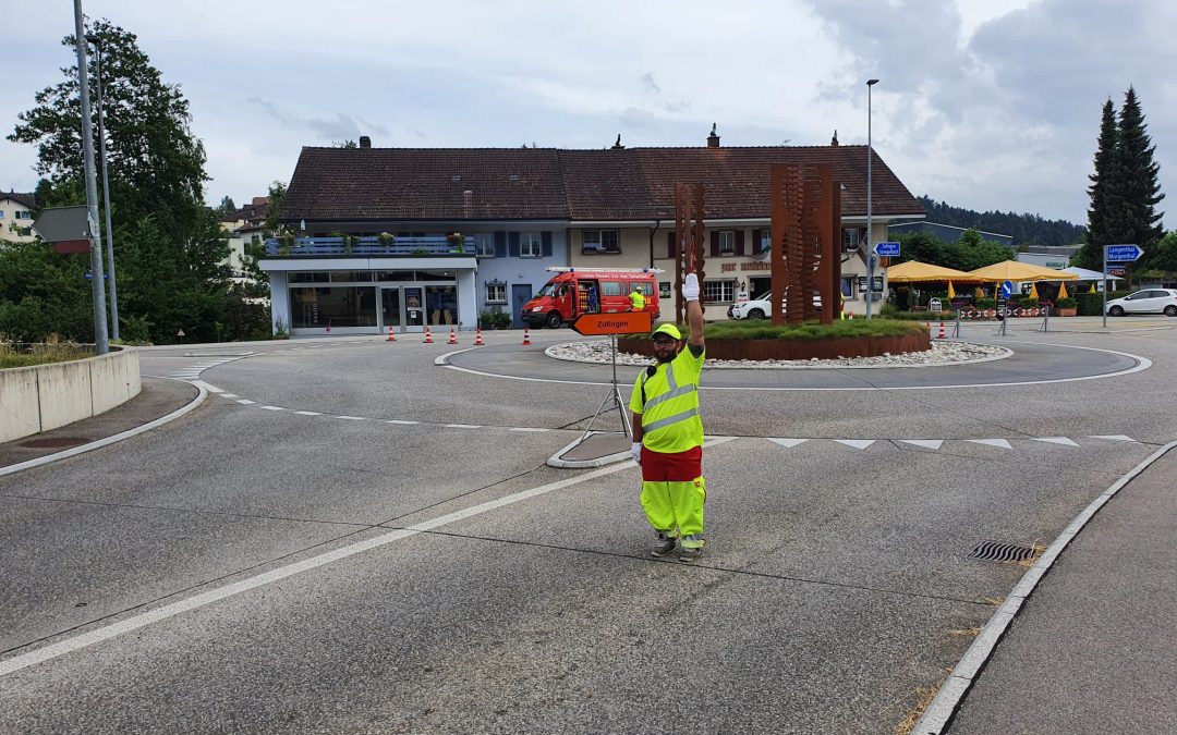 Verkehrsübung Kreisverkehr