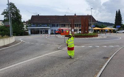 Verkehrsübung Kreisverkehr